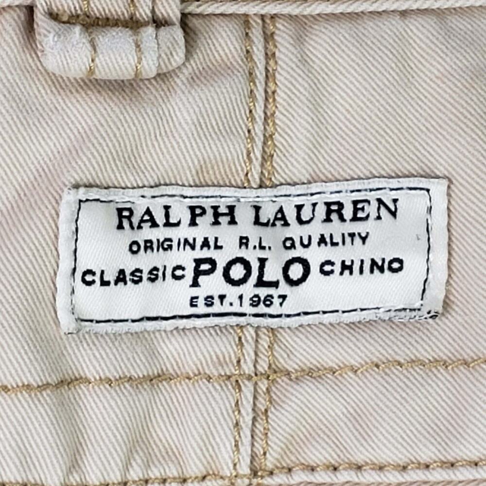 Polo Ralph Lauren Cargo Shorts Men's Size 38 Beige Khaki Cotton Pockets - Picture 7 of 12